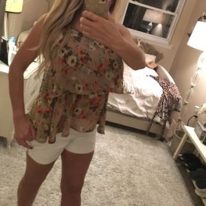 Poetry, romantic flowy floral tank.